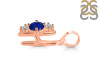 Lapis & White Topaz Alphabet H Pendant LLP-RDA-60.