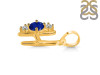 Lapis & White Topaz Alphabet H Pendant LLP-RDA-60.