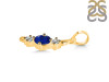 Lapis & White Topaz Alphabet I Pendant LLP-RDA-61.