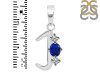 Lapis & White Topaz Alphabet J Pendant LLP-RDA-62.
