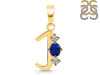 Lapis & White Topaz Alphabet J Pendant LLP-RDA-62.