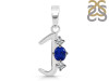 Lapis & White Topaz Alphabet J Pendant LLP-RDA-62.