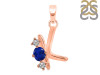 Lapis & White Topaz Alphabet K Pendant LLP-RDA-63.