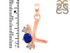 Lapis & White Topaz Alphabet K Pendant LLP-RDA-63.