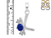 Lapis & White Topaz Alphabet K Pendant LLP-RDA-63.