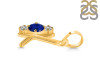 Lapis & White Topaz Alphabet K Pendant LLP-RDA-63.