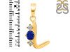 Lapis & White Topaz Alphabet L Pendant LLP-RDA-64.