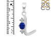 Lapis & White Topaz Alphabet L Pendant LLP-RDA-64.