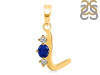 Lapis & White Topaz Alphabet L Pendant LLP-RDA-64.