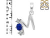 Lapis & White Topaz Alphabet M Pendant LLP-RDA-65.