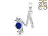 Lapis & White Topaz Alphabet M Pendant LLP-RDA-65.