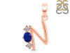Lapis & White Topaz Alphabet N Pendant LLP-RDA-66.