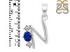 Lapis & White Topaz Alphabet N Pendant LLP-RDA-66.