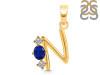 Lapis & White Topaz Alphabet N Pendant LLP-RDA-66.