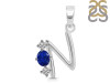 Lapis & White Topaz Alphabet N Pendant LLP-RDA-66.