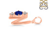 Lapis & White Topaz Alphabet N Pendant LLP-RDA-66.