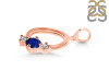 Lapis & White Topaz Alphabet O Pendant LLP-RDA-67.