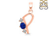 Lapis & White Topaz Alphabet P Pendant LLP-RDA-68.
