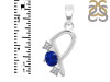 Lapis & White Topaz Alphabet P Pendant LLP-RDA-68.