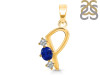 Lapis & White Topaz Alphabet P Pendant LLP-RDA-68.