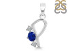 Lapis & White Topaz Alphabet P Pendant LLP-RDA-68.