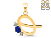 Lapis & White Topaz Alphabet Q Pendant LLP-RDA-69.