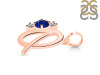 Lapis & White Topaz Alphabet Q Pendant LLP-RDA-69.