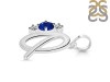 Lapis & White Topaz Alphabet Q Pendant LLP-RDA-69.