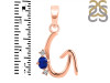 Lapis & White Topaz Alphabet G Pendant LLP-RDA-7.