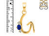 Lapis & White Topaz Alphabet G Pendant LLP-RDA-7.