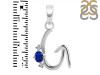 Lapis & White Topaz Alphabet G Pendant LLP-RDA-7.