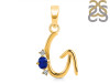 Lapis & White Topaz Alphabet G Pendant LLP-RDA-7.
