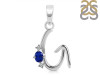 Lapis & White Topaz Alphabet G Pendant LLP-RDA-7.