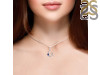 Lapis & White Topaz Alphabet G Pendant LLP-RDA-7.
