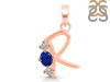 Lapis & White Topaz Alphabet R Pendant LLP-RDA-70.