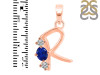 Lapis & White Topaz Alphabet R Pendant LLP-RDA-70.