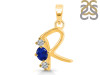 Lapis & White Topaz Alphabet R Pendant LLP-RDA-70.