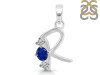 Lapis & White Topaz Alphabet R Pendant LLP-RDA-70.