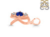 Lapis & White Topaz Alphabet R Pendant LLP-RDA-70.