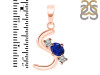 Lapis & White Topaz Alphabet S Pendant LLP-RDA-71.