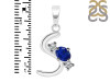 Lapis & White Topaz Alphabet S Pendant LLP-RDA-71.