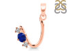 Lapis & White Topaz Alphabet U Pendant LLP-RDA-73.