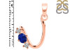 Lapis & White Topaz Alphabet U Pendant LLP-RDA-73.