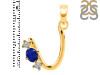 Lapis & White Topaz Alphabet U Pendant LLP-RDA-73.