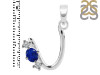 Lapis & White Topaz Alphabet U Pendant LLP-RDA-73.