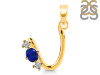 Lapis & White Topaz Alphabet U Pendant LLP-RDA-73.