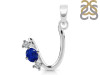 Lapis & White Topaz Alphabet U Pendant LLP-RDA-73.
