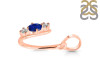Lapis & White Topaz Alphabet U Pendant LLP-RDA-73.
