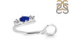Lapis & White Topaz Alphabet U Pendant LLP-RDA-73.