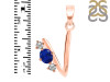 Lapis & White Topaz Alphabet V Pendant LLP-RDA-74.